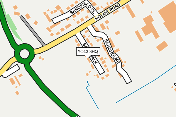 YO43 3HQ map - OS OpenMap – Local (Ordnance Survey)