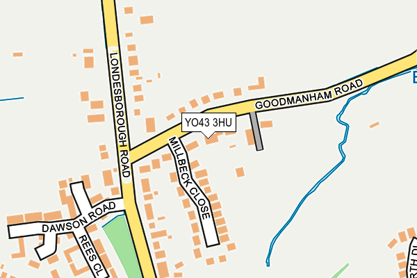 YO43 3HU map - OS OpenMap – Local (Ordnance Survey)