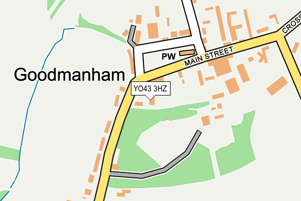 YO43 3HZ map - OS OpenMap – Local (Ordnance Survey)