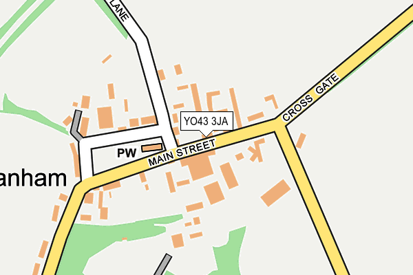 YO43 3JA map - OS OpenMap – Local (Ordnance Survey)