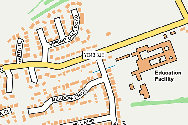 YO43 3JE map - OS OpenMap – Local (Ordnance Survey)