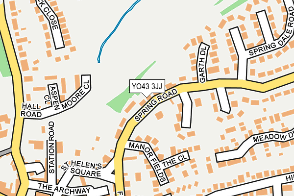YO43 3JJ map - OS OpenMap – Local (Ordnance Survey)