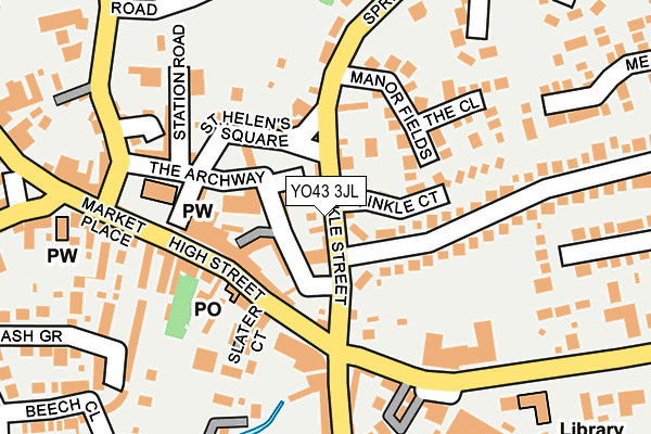 YO43 3JL map - OS OpenMap – Local (Ordnance Survey)