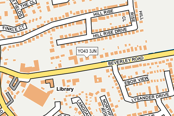 YO43 3JN map - OS OpenMap – Local (Ordnance Survey)