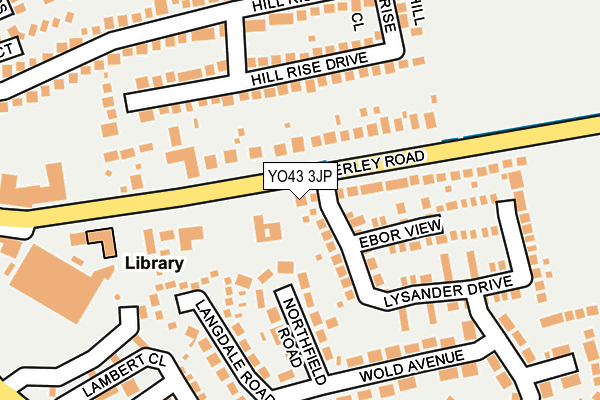 YO43 3JP map - OS OpenMap – Local (Ordnance Survey)