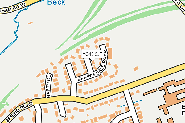 YO43 3JT map - OS OpenMap – Local (Ordnance Survey)