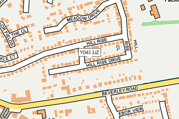 YO43 3JZ map - OS OpenMap – Local (Ordnance Survey)