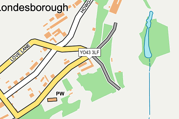 YO43 3LF map - OS OpenMap – Local (Ordnance Survey)