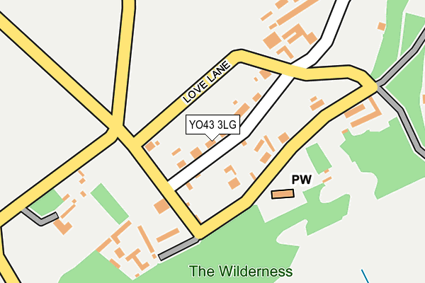 YO43 3LG map - OS OpenMap – Local (Ordnance Survey)