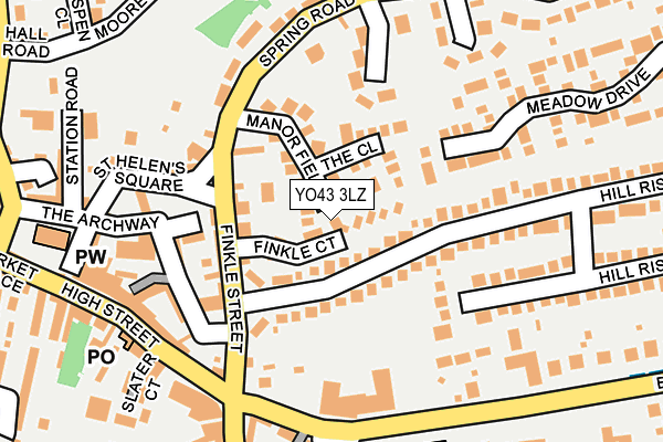YO43 3LZ map - OS OpenMap – Local (Ordnance Survey)