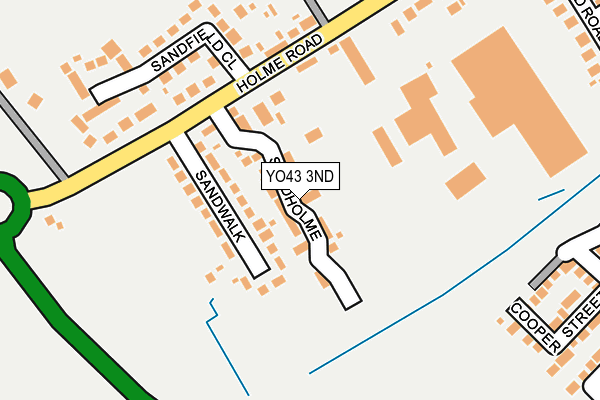 YO43 3ND map - OS OpenMap – Local (Ordnance Survey)