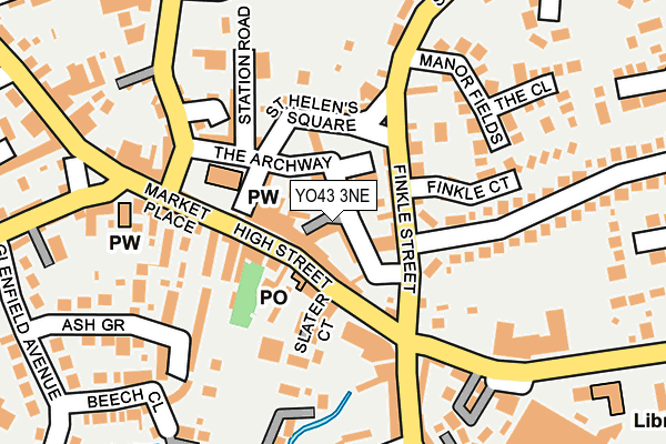 YO43 3NE map - OS OpenMap – Local (Ordnance Survey)