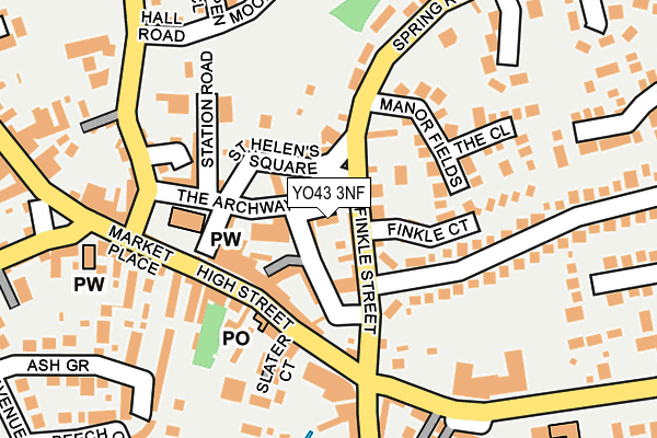 YO43 3NF map - OS OpenMap – Local (Ordnance Survey)