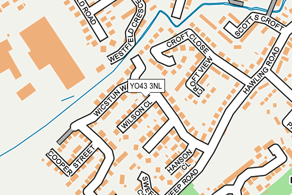 YO43 3NL map - OS OpenMap – Local (Ordnance Survey)