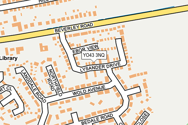 YO43 3NQ map - OS OpenMap – Local (Ordnance Survey)