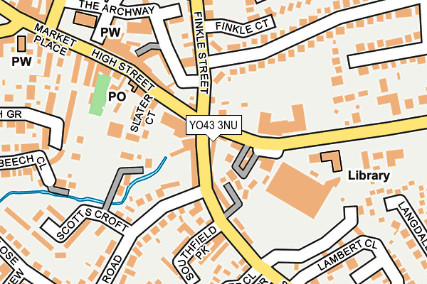 YO43 3NU map - OS OpenMap – Local (Ordnance Survey)