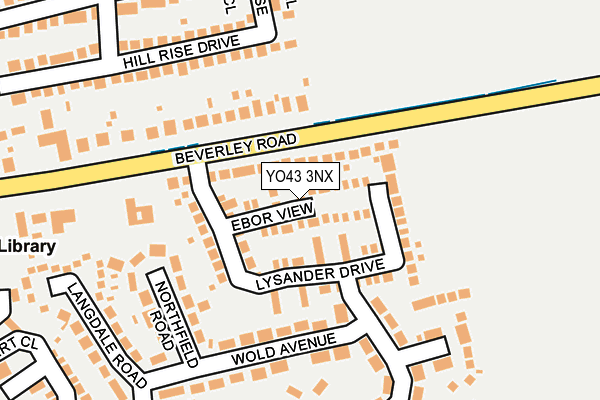YO43 3NX map - OS OpenMap – Local (Ordnance Survey)