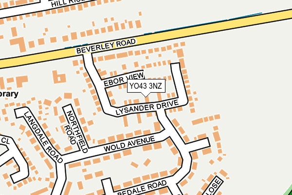 YO43 3NZ map - OS OpenMap – Local (Ordnance Survey)