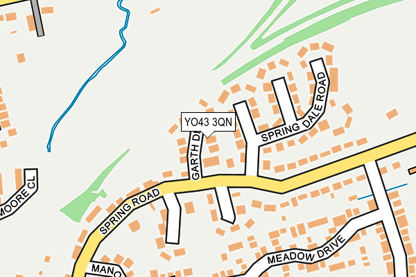 YO43 3QN map - OS OpenMap – Local (Ordnance Survey)