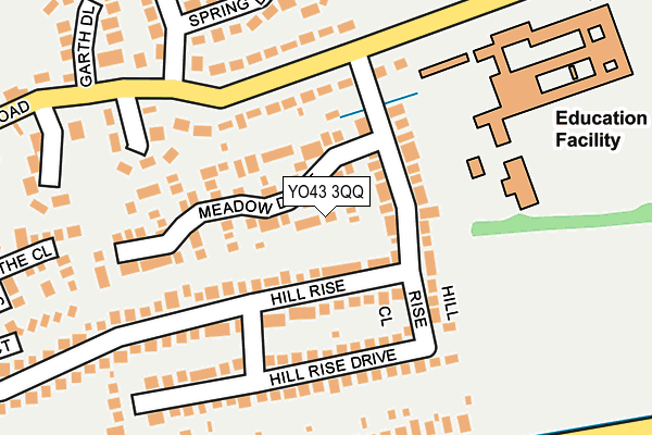 YO43 3QQ map - OS OpenMap – Local (Ordnance Survey)