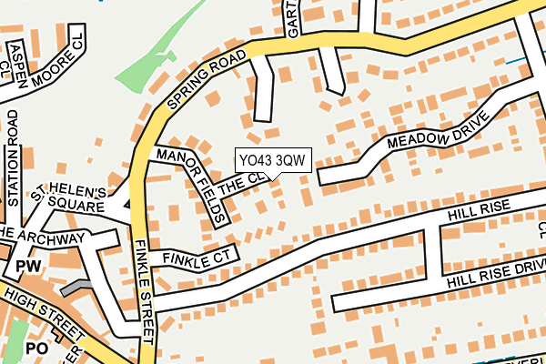 YO43 3QW map - OS OpenMap – Local (Ordnance Survey)