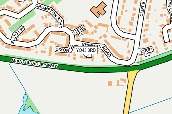 YO43 3RD map - OS OpenMap – Local (Ordnance Survey)