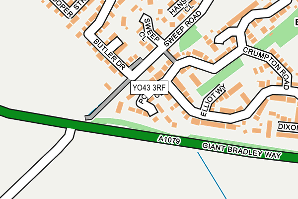 YO43 3RF map - OS OpenMap – Local (Ordnance Survey)