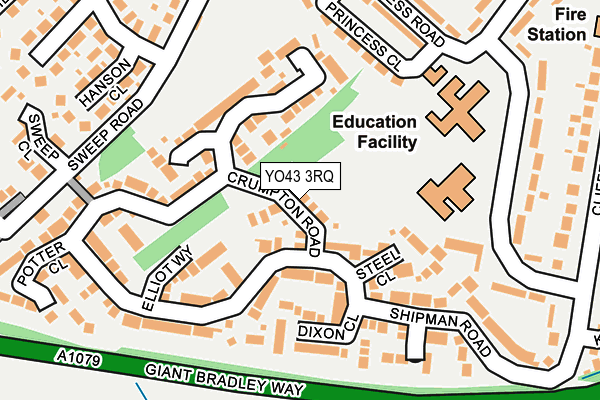 YO43 3RQ map - OS OpenMap – Local (Ordnance Survey)