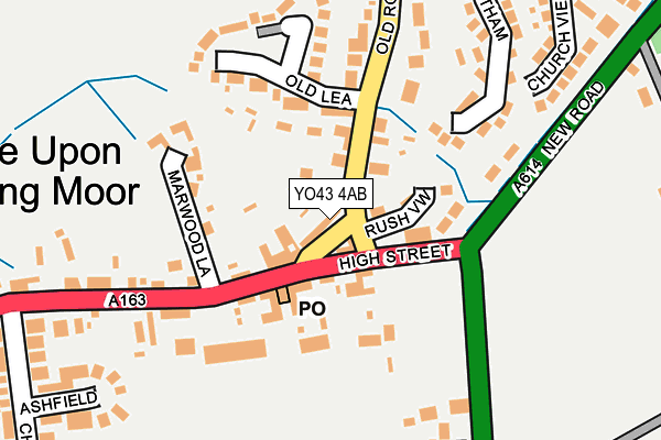 YO43 4AB map - OS OpenMap – Local (Ordnance Survey)