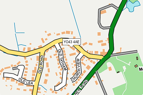 YO43 4AE map - OS OpenMap – Local (Ordnance Survey)