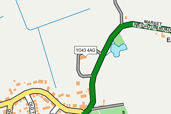YO43 4AG map - OS OpenMap – Local (Ordnance Survey)