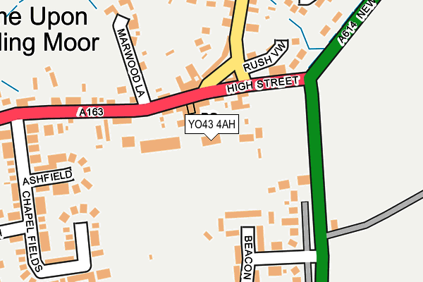 YO43 4AH map - OS OpenMap – Local (Ordnance Survey)
