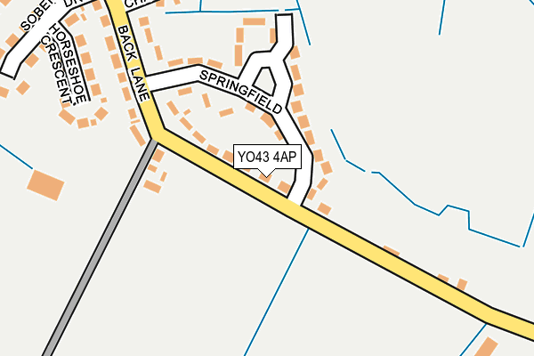 YO43 4AP map - OS OpenMap – Local (Ordnance Survey)