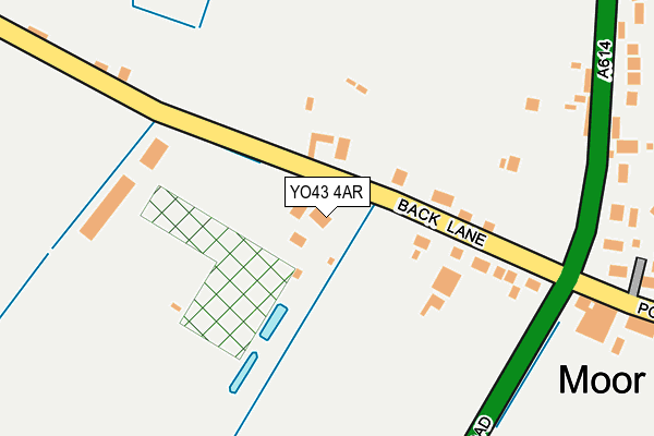 YO43 4AR map - OS OpenMap – Local (Ordnance Survey)