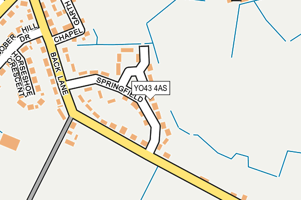 YO43 4AS map - OS OpenMap – Local (Ordnance Survey)