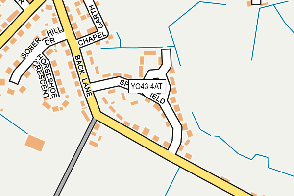 YO43 4AT map - OS OpenMap – Local (Ordnance Survey)