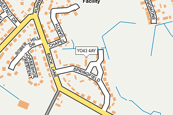 YO43 4AY map - OS OpenMap – Local (Ordnance Survey)