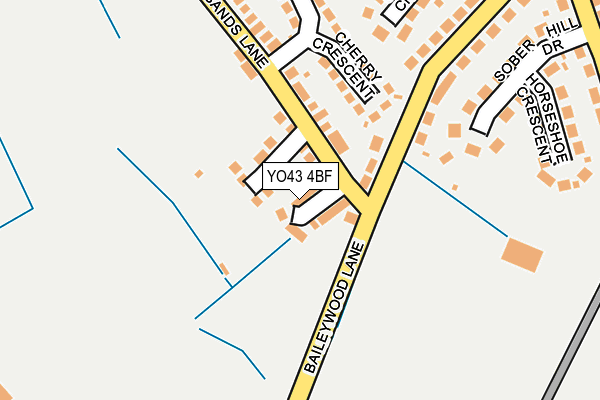 YO43 4BF map - OS OpenMap – Local (Ordnance Survey)