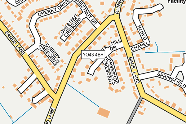 YO43 4BH map - OS OpenMap – Local (Ordnance Survey)