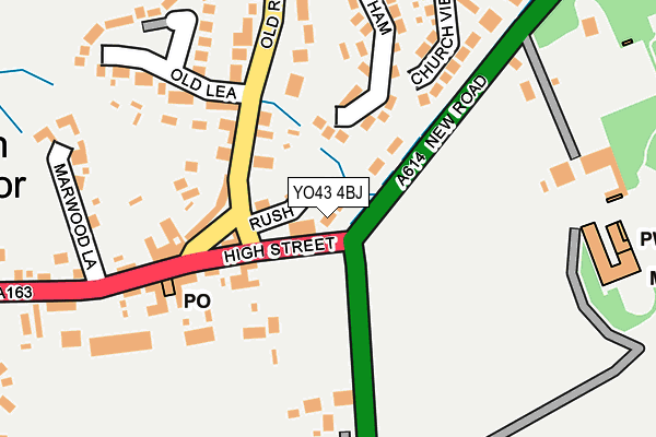 YO43 4BJ map - OS OpenMap – Local (Ordnance Survey)