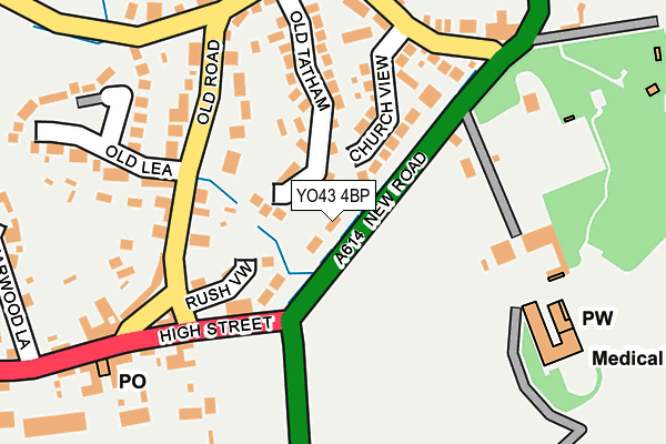 YO43 4BP map - OS OpenMap – Local (Ordnance Survey)