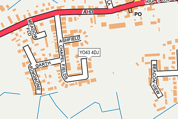 YO43 4DJ map - OS OpenMap – Local (Ordnance Survey)