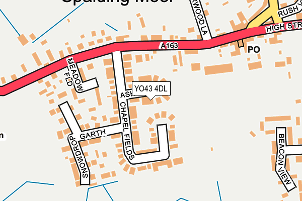 YO43 4DL map - OS OpenMap – Local (Ordnance Survey)