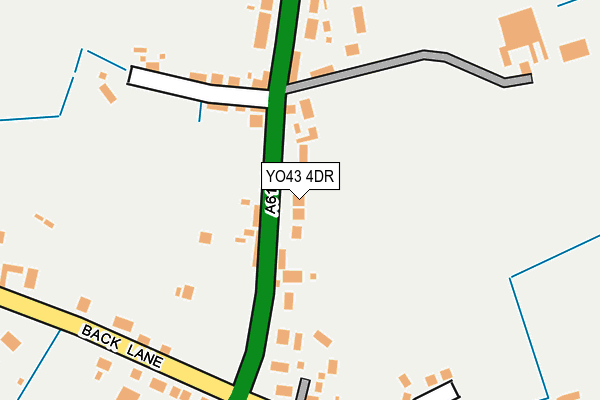 YO43 4DR map - OS OpenMap – Local (Ordnance Survey)