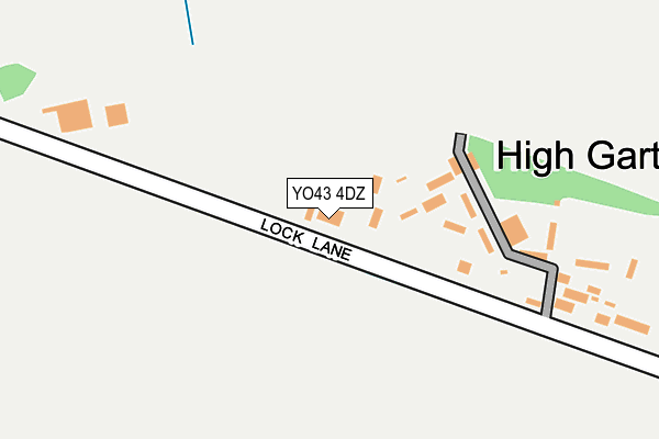 YO43 4DZ map - OS OpenMap – Local (Ordnance Survey)