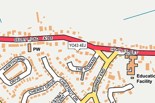 YO43 4EJ map - OS OpenMap – Local (Ordnance Survey)