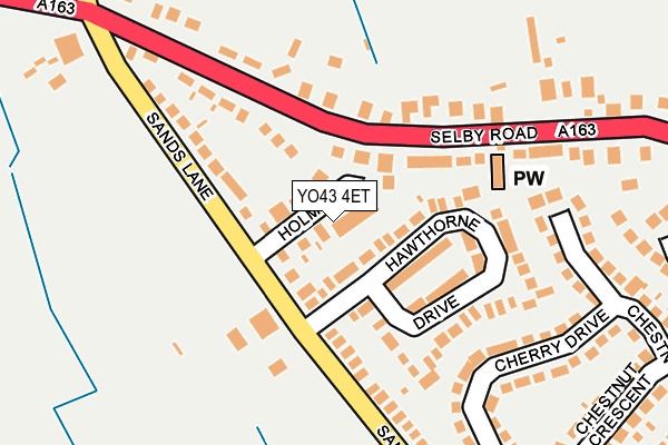 YO43 4ET map - OS OpenMap – Local (Ordnance Survey)