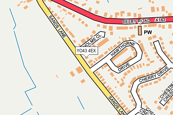 YO43 4EX map - OS OpenMap – Local (Ordnance Survey)