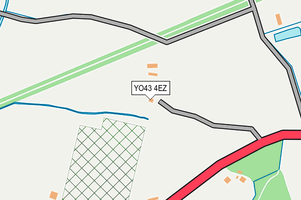 YO43 4EZ map - OS OpenMap – Local (Ordnance Survey)