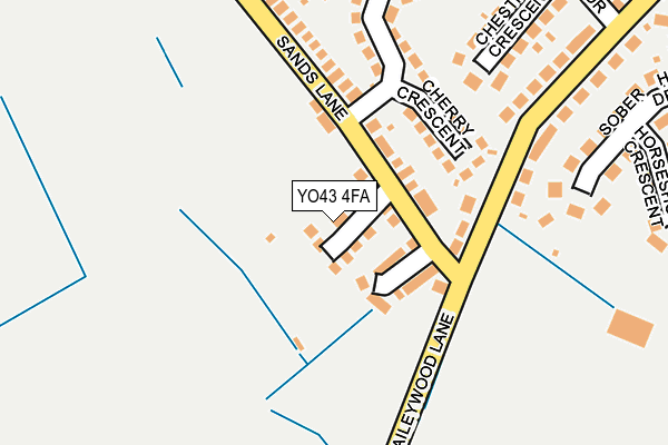 YO43 4FA map - OS OpenMap – Local (Ordnance Survey)